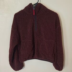 Old Navy Burgundy Sherpa Hoodie